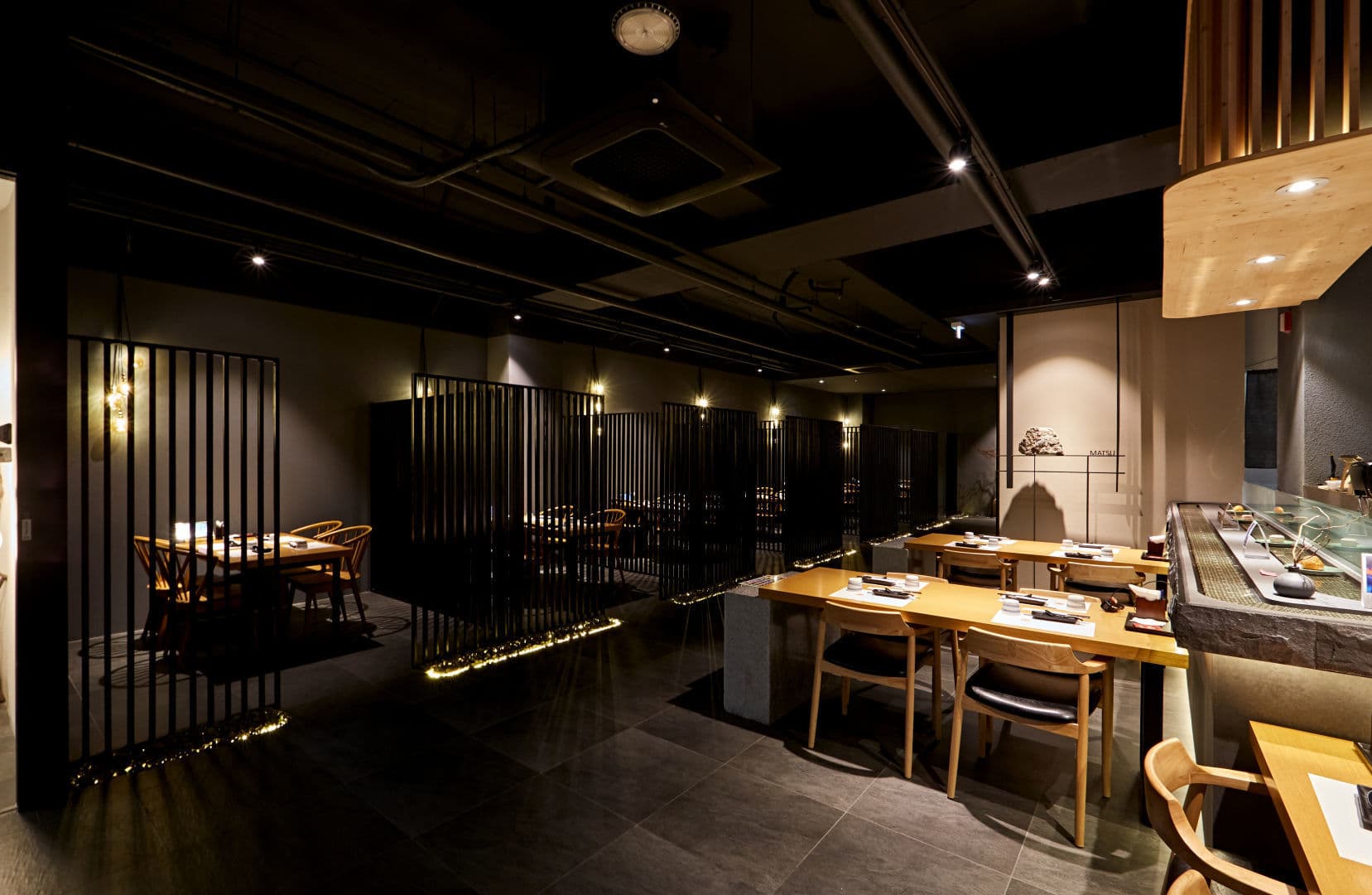 스시마츠 개인룸 인테리어